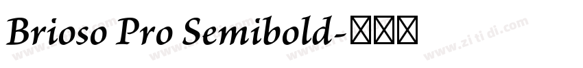 Brioso Pro Semibold字体转换
